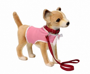 Мягкая игрушка - Чухуахуа в розовом платье, 27 см. (Hansa, 6385)